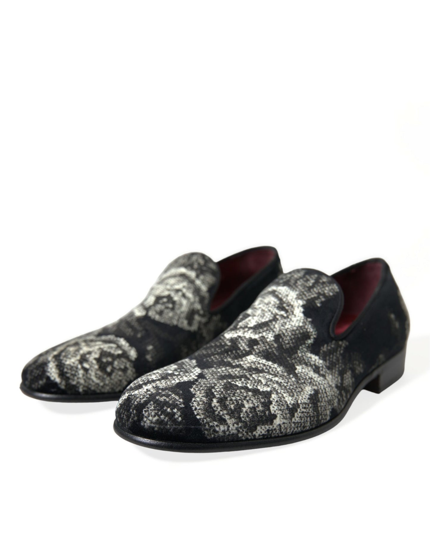 Dolce & Gabbana Elegant Floral Velvet Loafers