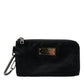 Dolce & Gabbana Sleek Designer Nylon-Leather Pouch in Black