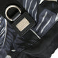 Dolce & Gabbana Elegant Black Leaf Print Nap Sack Bag