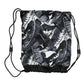 Dolce & Gabbana Elegant Black Leaf Print Nap Sack Bag
