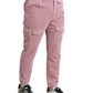 Dolce & Gabbana Pink Corduroy Cotton Stretch Skinny Cargo Jeans