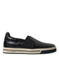 Dolce & Gabbana Elegant Crocodile Leather Low-Top Sneakers