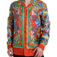 Dolce & Gabbana Multicolor Patterned Button Down Casual Shirt