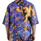 Dolce & Gabbana Multicolor Luminarie Print Cotton Casual Shirt
