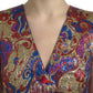 Dolce & Gabbana Multicolor Floral Print Jacquard Waistcoat Vest