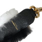 Dolce & Gabbana Black White Lapin Fur Accessory Shoulder Strap