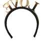 Dolce & Gabbana Black Gold Brass LOVE Crown Tiara Women Hairband Diadem