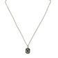 Dolce & Gabbana Silver Tone Brass Chain Tag Bead Crown Pendant Necklace