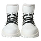 Dolce & Gabbana Elegant White Leather Ankle Boots