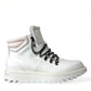 Dolce & Gabbana Elegant White Leather Ankle Boots
