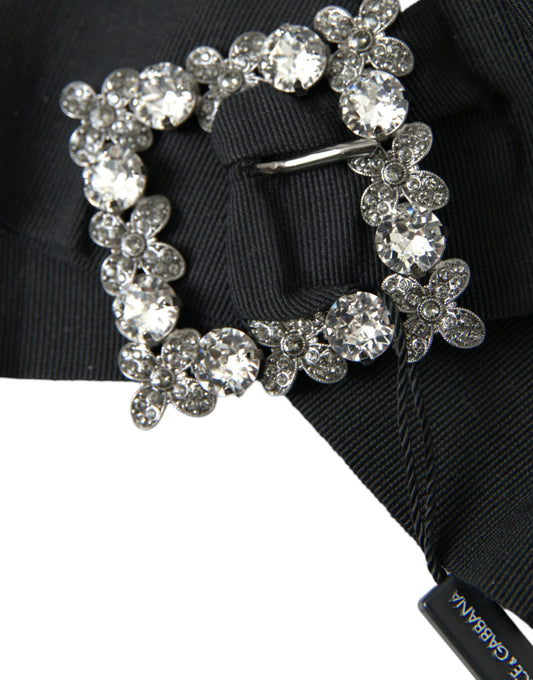 Dolce & Gabbana Black Swarovski Crystal Embellished Hair Clip