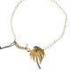 Dolce & Gabbana Gold Brass Crystal Pearl Tree Pendant Charm Necklace