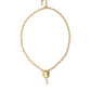 Dolce & Gabbana Gold Brass Chain Pearl Pendant Charm Necklace