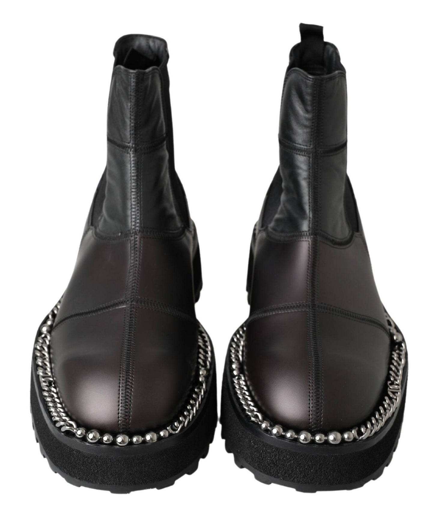 Dolce & Gabbana Elegant Black Ankle Stretch Slip On Boots