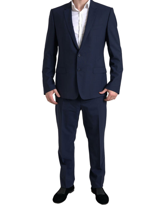Dolce & Gabbana Elegant Blue Martini Slim Fit Two-Piece Suit