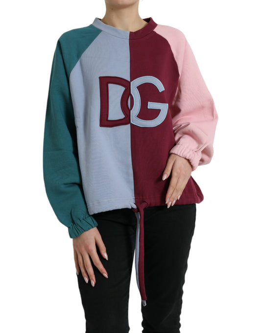 Dolce & Gabbana Multicolor Cotton Crew Neck Sweater