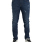 Dolce & Gabbana Blue Slim Fit Cotton Skinny Men Denim Jeans