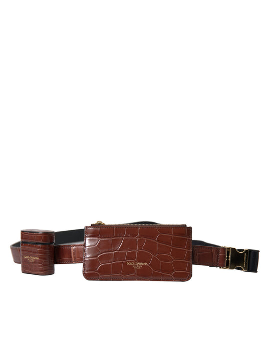Dolce & Gabbana Elegant Leather Airpod & Coin Purse Duo