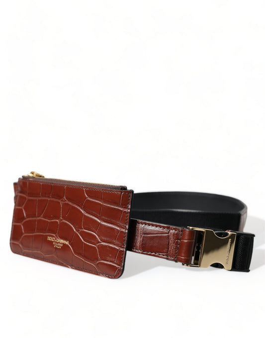 Dolce & Gabbana Elegant Leather Airpod & Coin Purse Duo