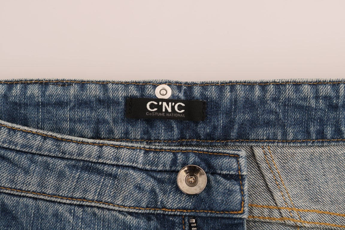 Costume National Chic Blue Slim Fit Designer Jeans