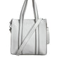 Brunello Cucinelli White Leather Logo Shoulder Strap Shopping Tote Bag