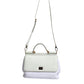 Dolce & Gabbana White Rafia Leather Top Handle Crossbody Bag