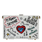 Dolce & Gabbana White Graffiti Print Clutch Crossbody Bag