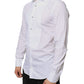 Dolce & Gabbana White Bib Cotton Poplin Formal Dress Shirt