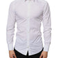 Dolce & Gabbana White Cotton Collared Men Formal Dress Shirt