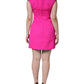 Dolce & Gabbana Pink Sleeveless Bodycon A-line Mini Dress