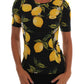 Dolce & Gabbana Multicolor Lemon Silk Stretch T-Shirt