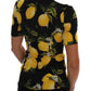 Dolce & Gabbana Multicolor Lemon Silk Stretch T-Shirt
