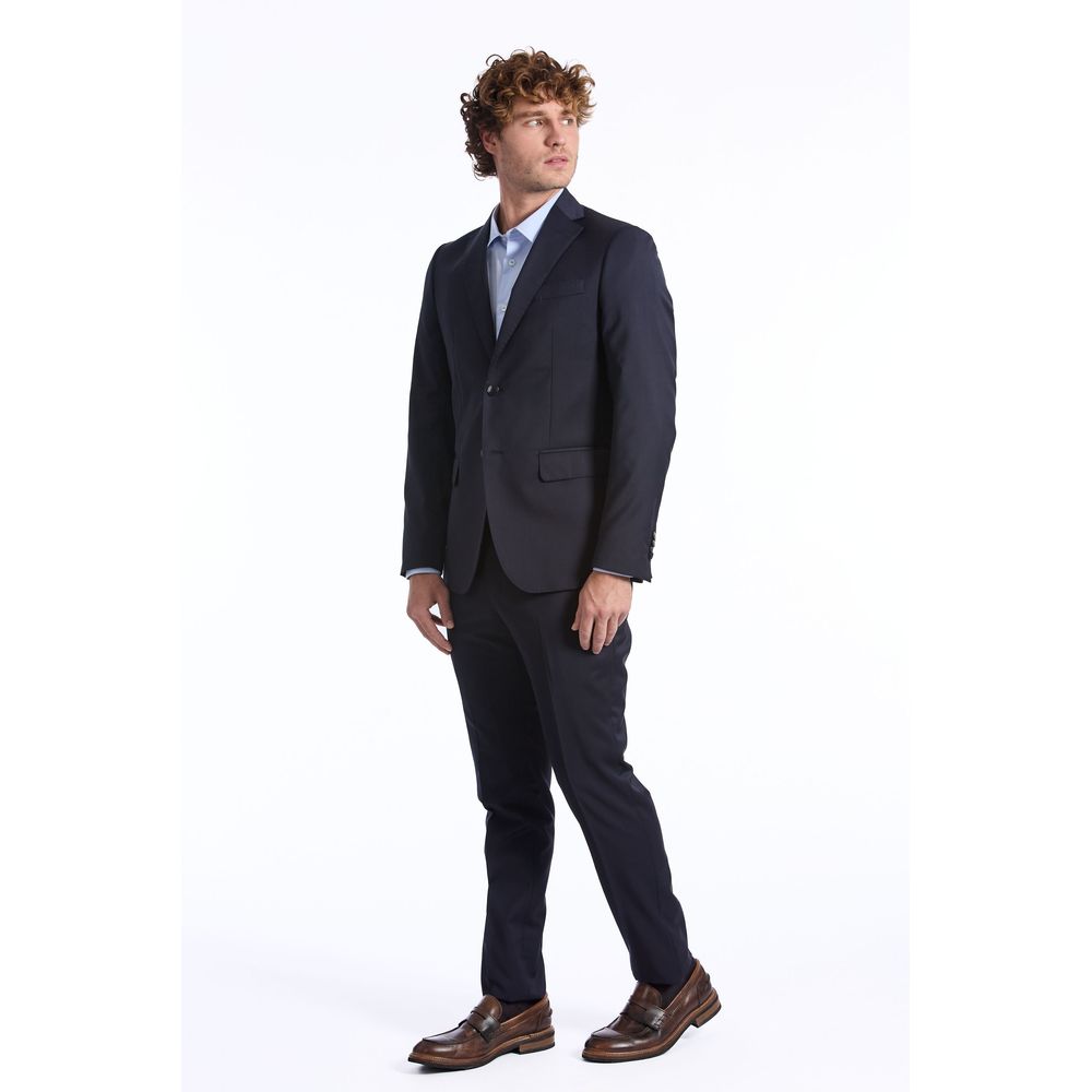 Baldinini Trend Blue Wool Men Suit