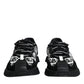 Dolce & Gabbana Black Logo Lace Up Low Top NS1 Sneakers Shoes