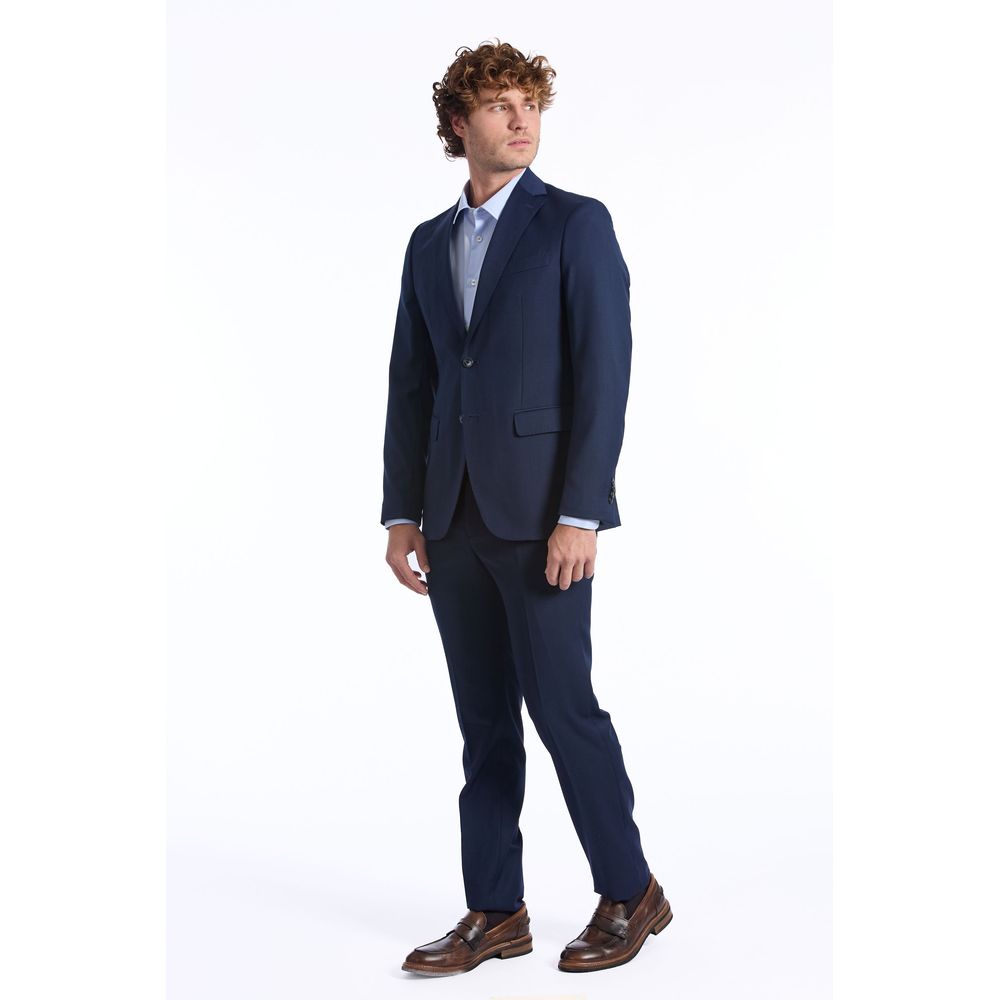 Baldinini Trend Blue Wool Men Suit