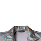 Dolce & Gabbana Silver Iridescent Full Zip Men Bomber Jacket