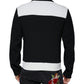 Dolce & Gabbana Black White DG Crown Full Zip Blouson Jacket