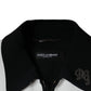 Dolce & Gabbana Black White DG Crown Full Zip Blouson Jacket