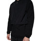 MSGM Black Cotton Full Zip Bomber Long Sleeves Jacket