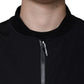 MSGM Black Cotton Full Zip Bomber Long Sleeves Jacket