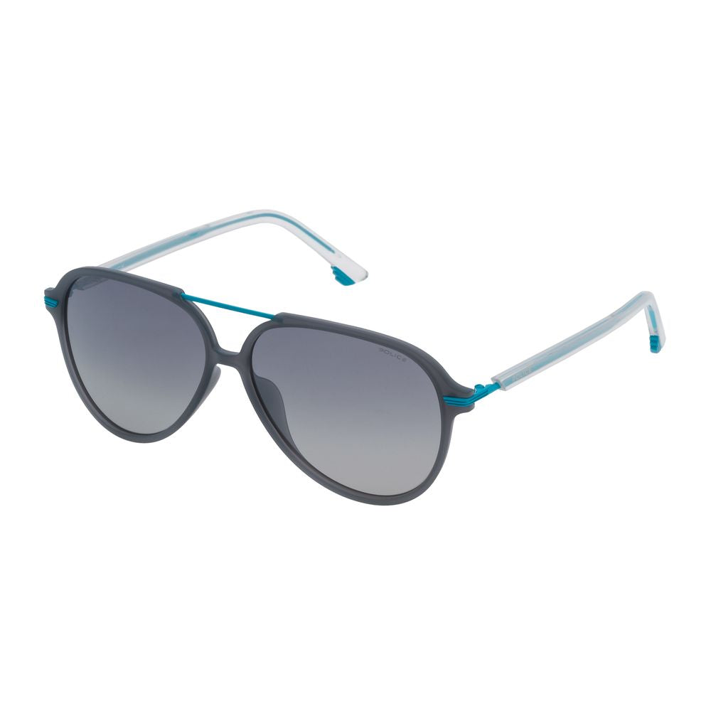 Police Blue Metal Sunglasses