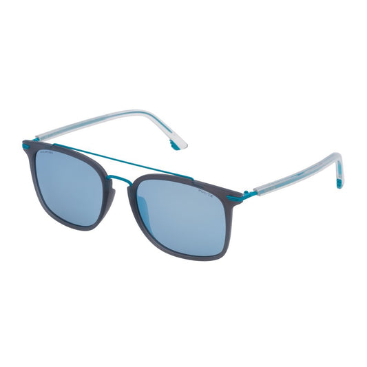 Police Blue Metal Sunglasses