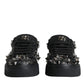 Dolce & Gabbana Black Studded Low Top Men Sneakers Shoes