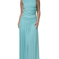 Christian Pellizzari Light Blue Jersey Long Drape One Shoulder Dress