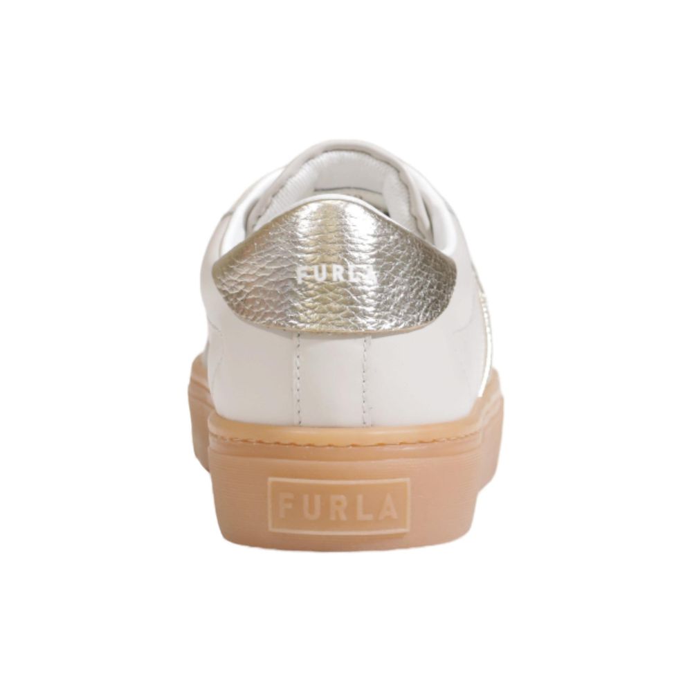 Furla Gray Leather Sneaker