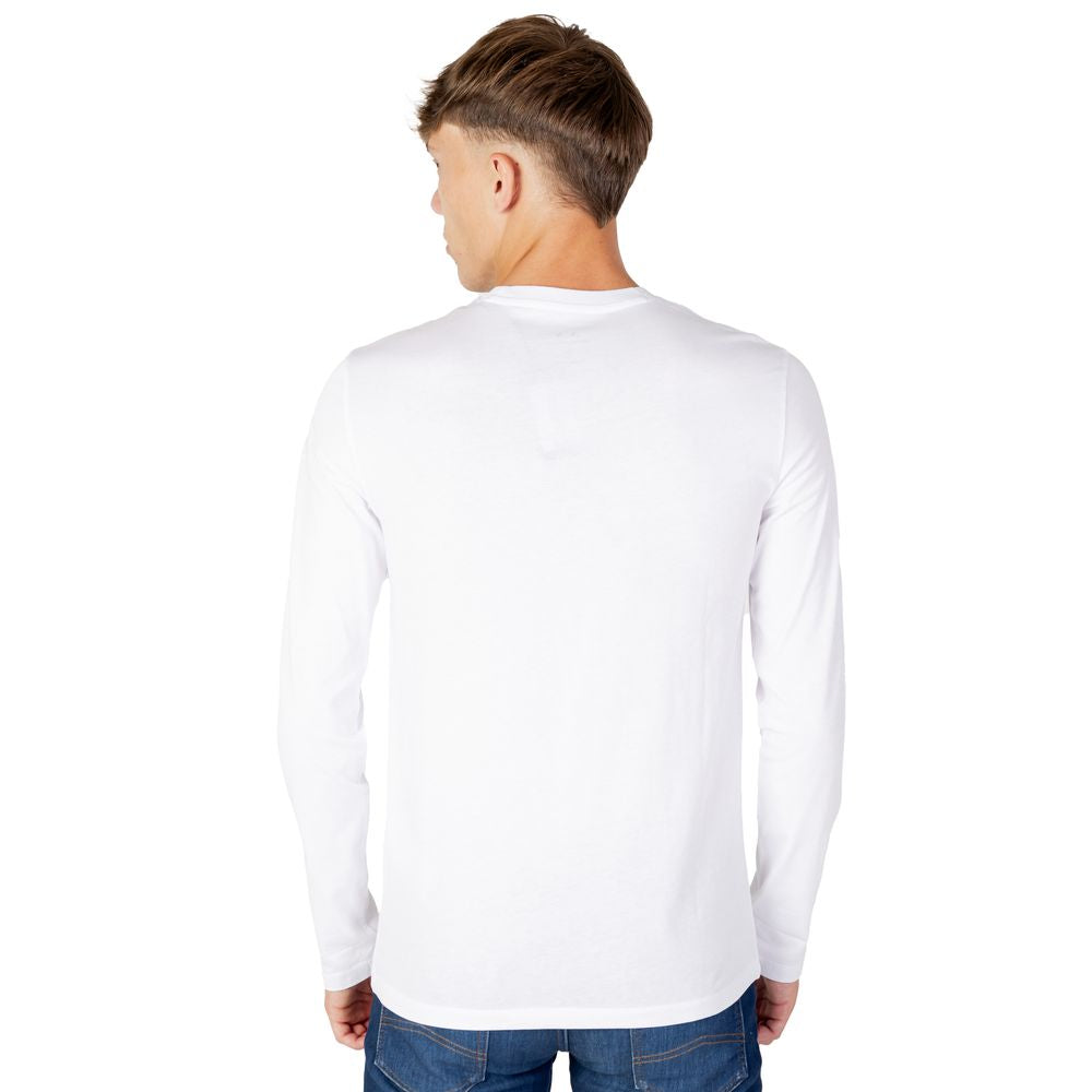 Armani Exchange White Cotton Long Sleeve Mens T-Shirt
