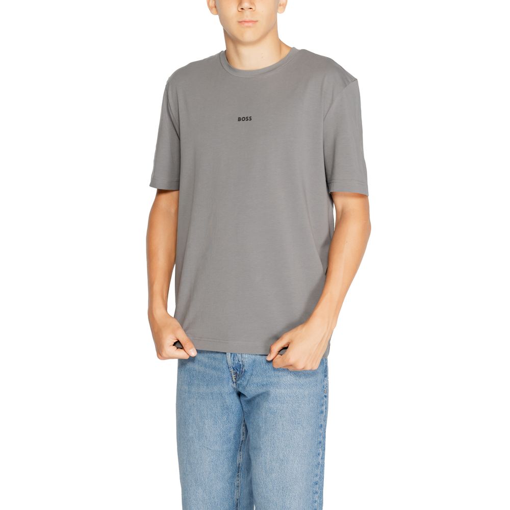 Hugo Boss Gray Cotton T-Shirt