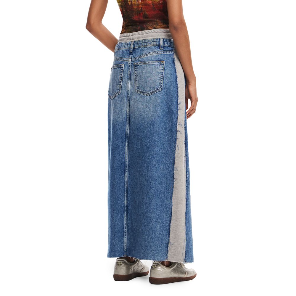 Desigual Blue Cotton Skirt