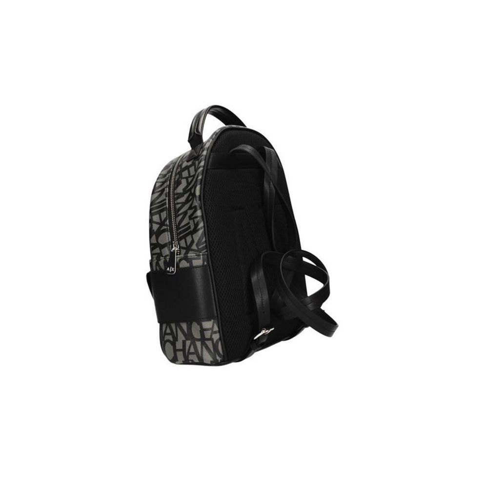 Armani Exchange Black Cotton Backpack