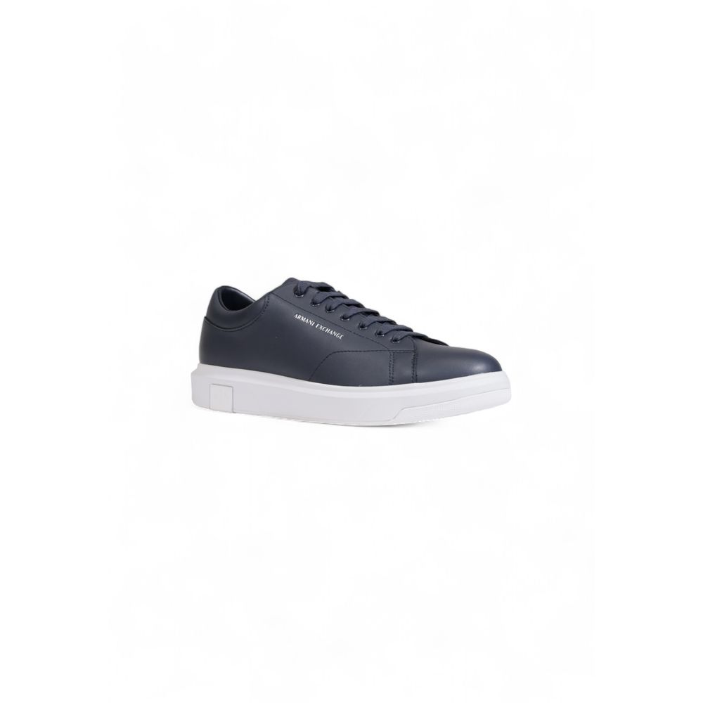 Armani Exchange Blue Leather Sneaker